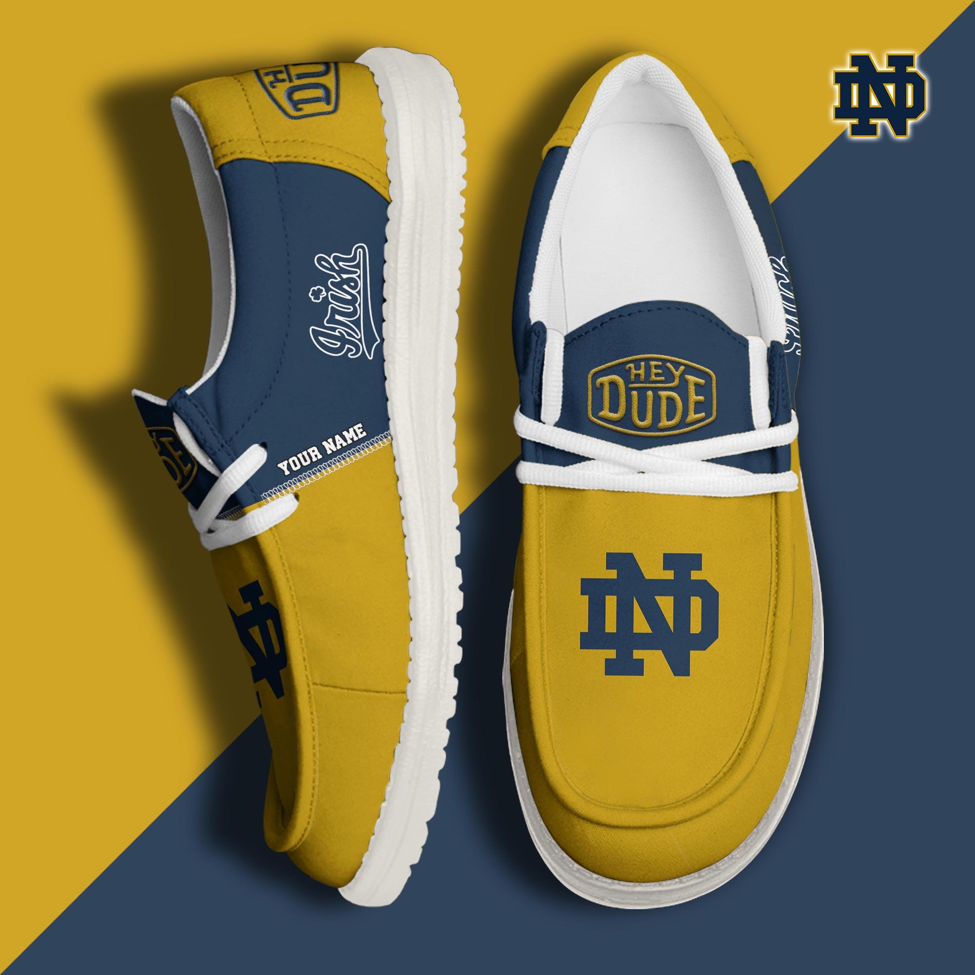 Notre Dame Fighting Irish HD Canvas Loafer Shoes Custom New Arrivals 61048