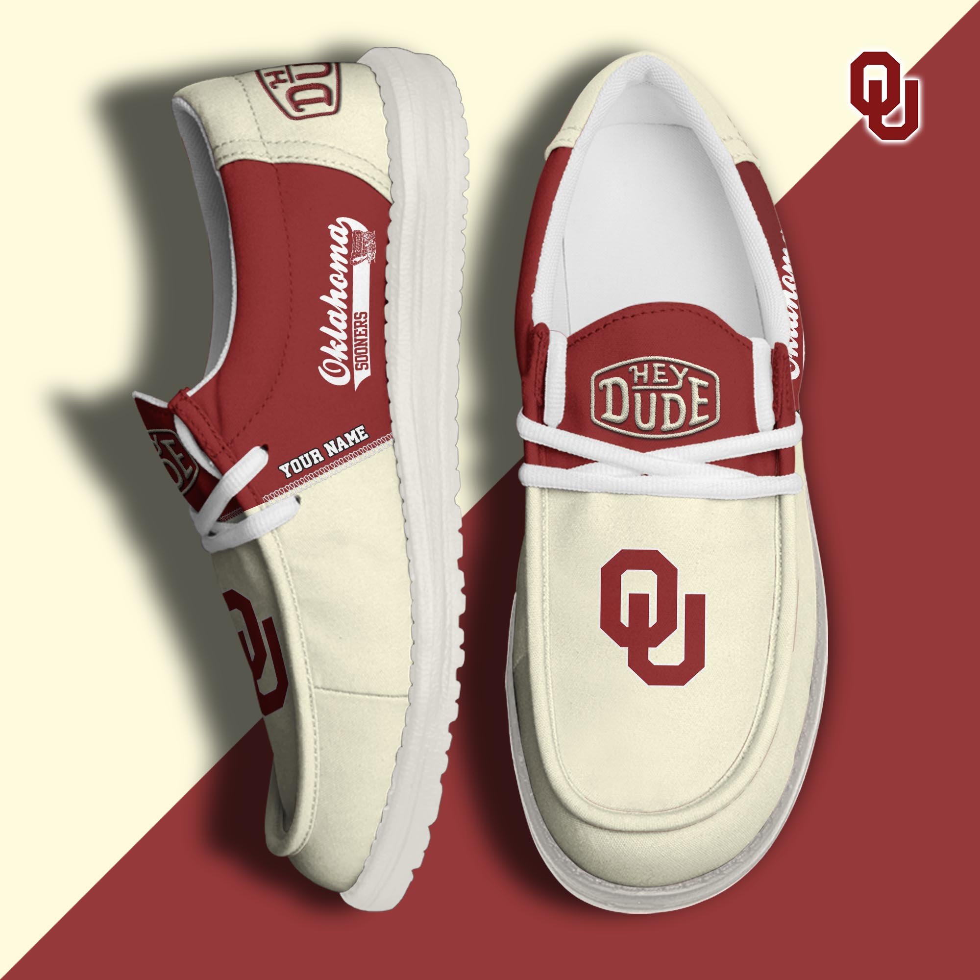 Oklahoma Sooners HD Canvas Loafer Shoes Custom New Arrivals 61048