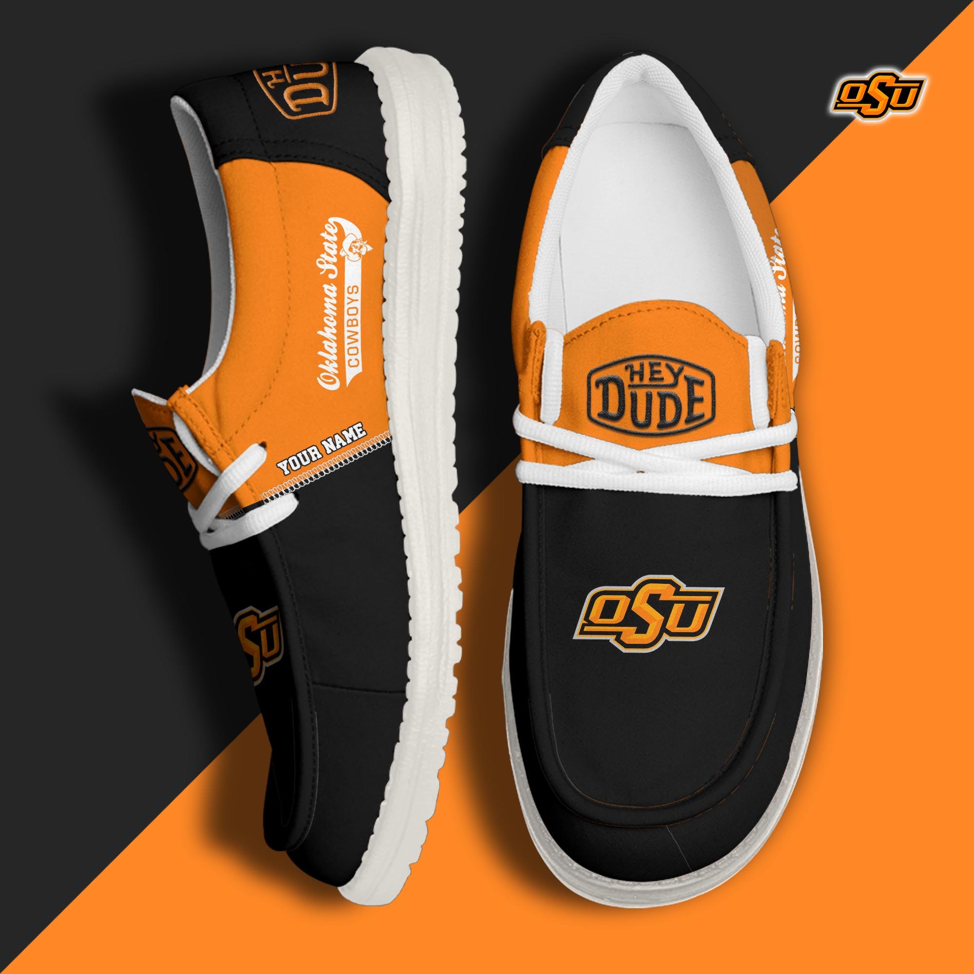 Oklahoma State Cowboys HD Canvas Loafer Shoes Custom New Arrivals 61048