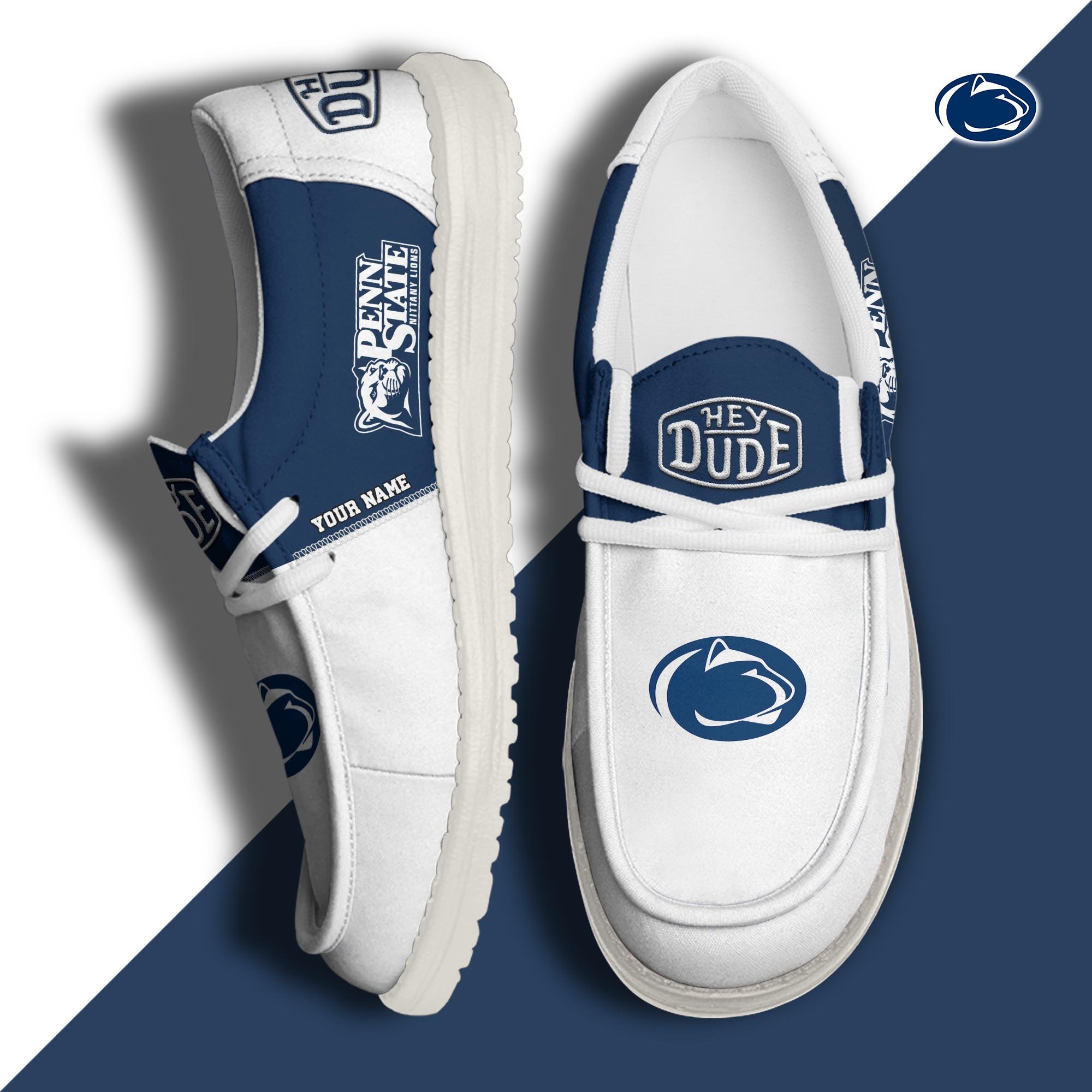 Penn State Nittany Lions HD Canvas Loafer Shoes Custom New Arrivals 61048