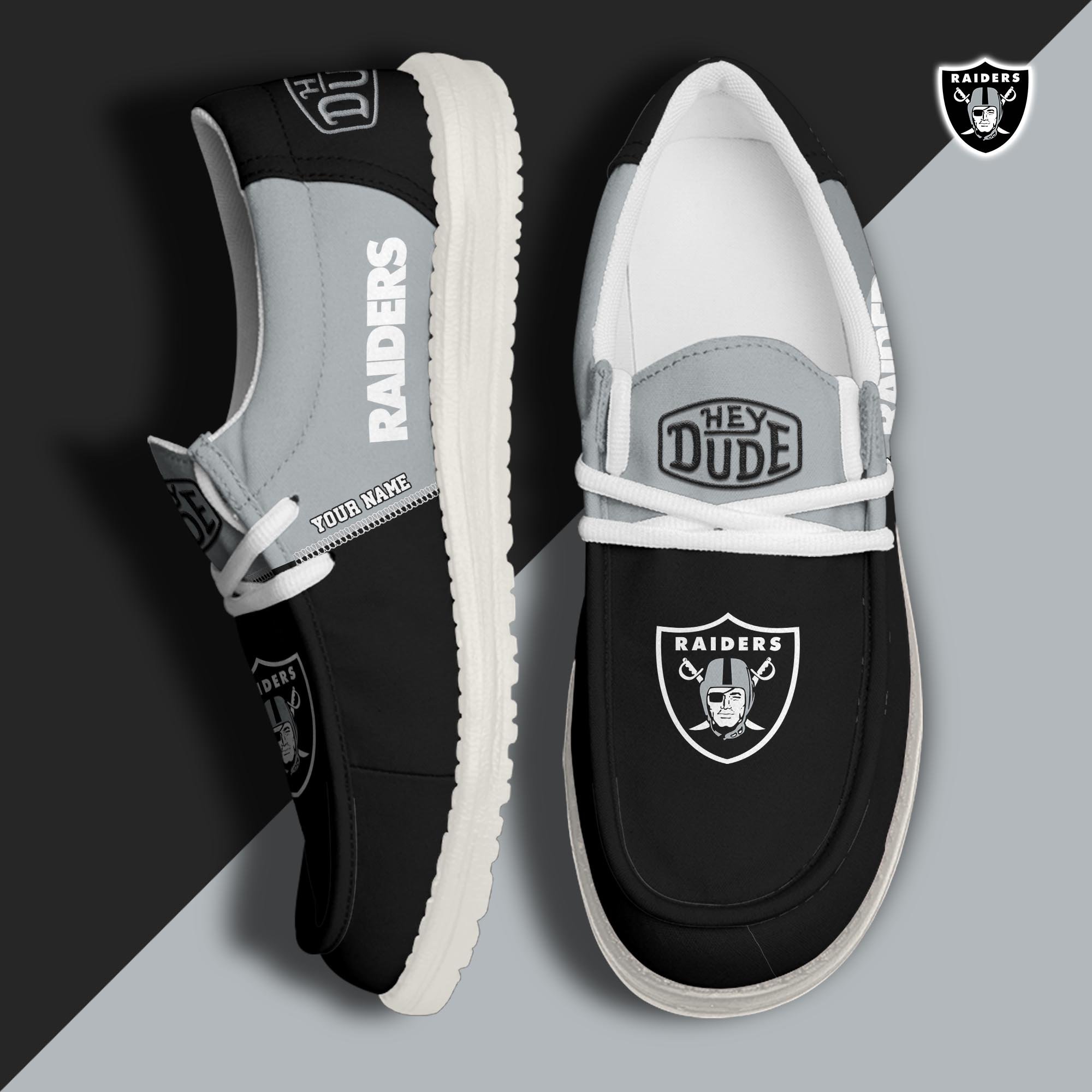 Las Vegas Raiders HD Canvas Loafer Shoes Custom New Arrivals 61048