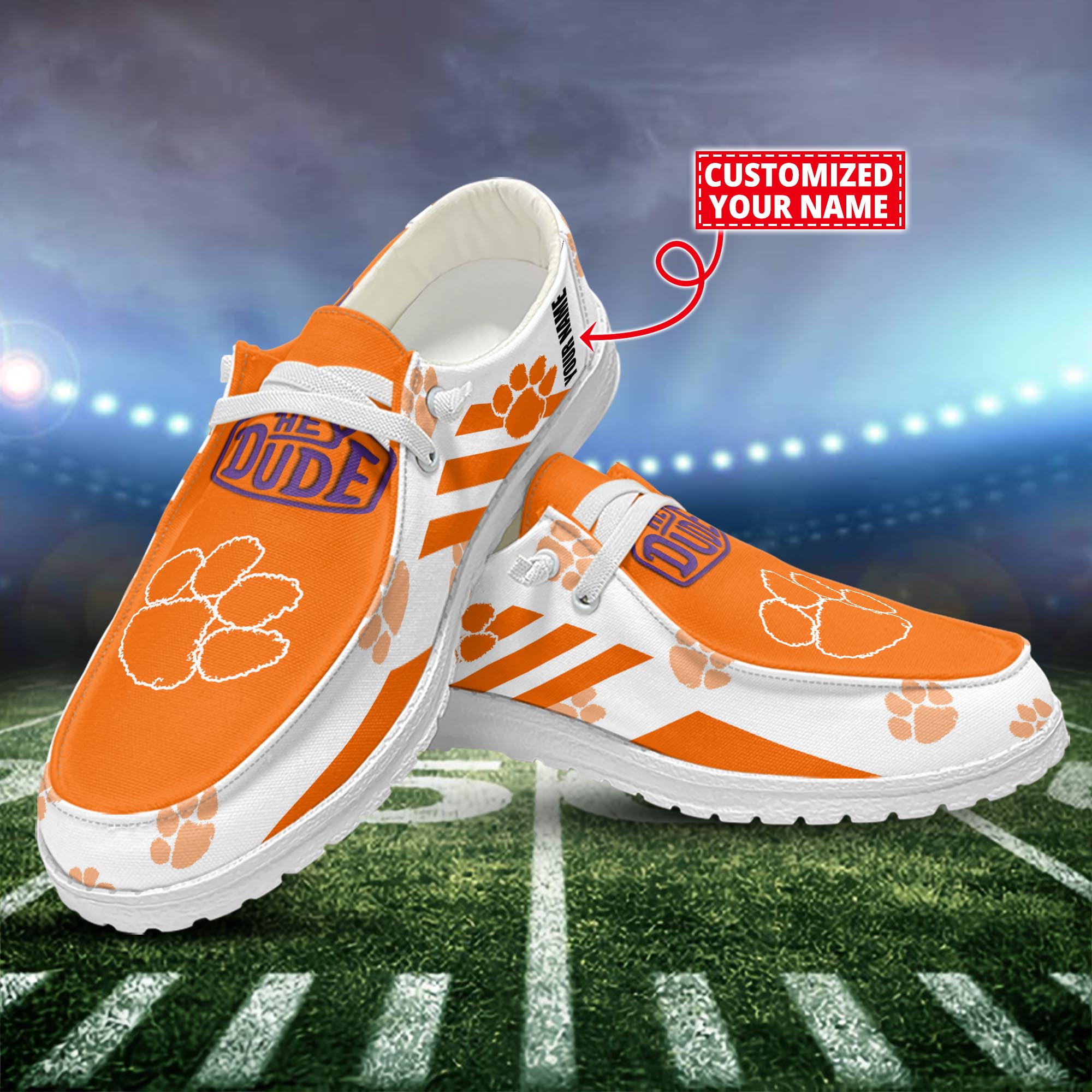 Clemson Tigers HD Canvas Loafer Shoes Custom 61064