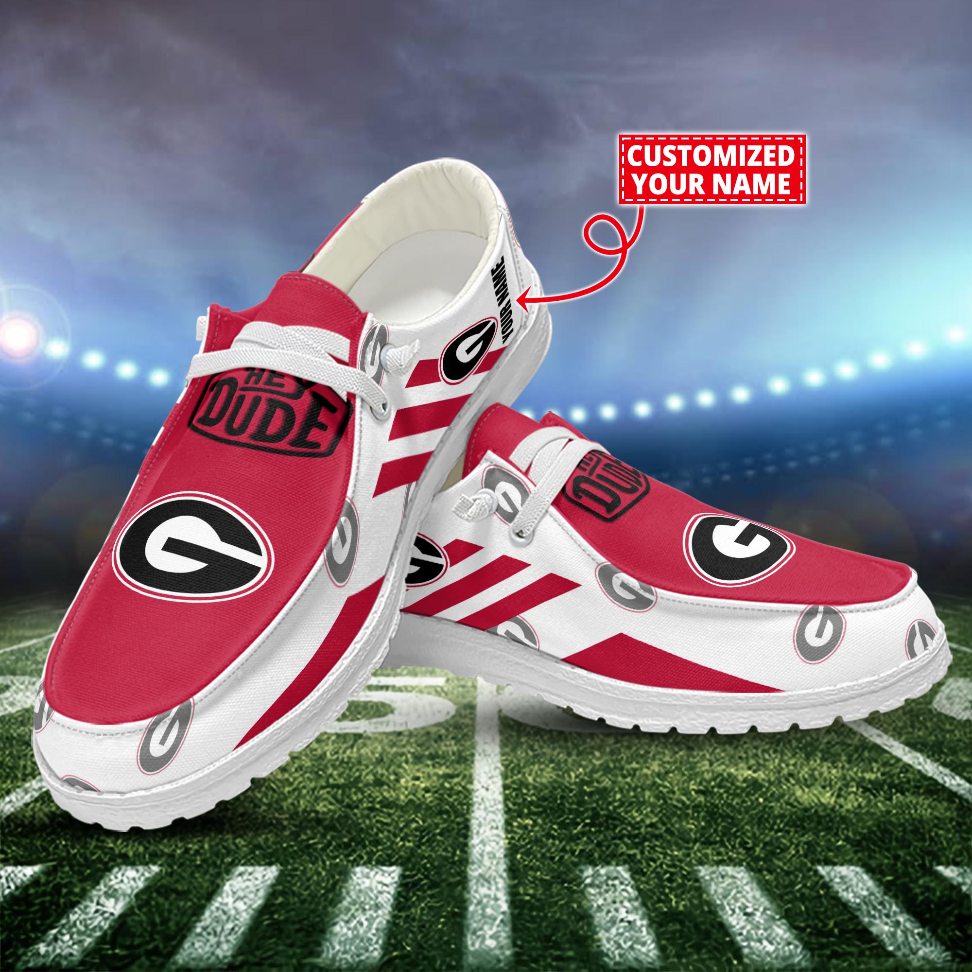 Georgia Bulldogs HD Canvas Loafer Shoes Custom 61064