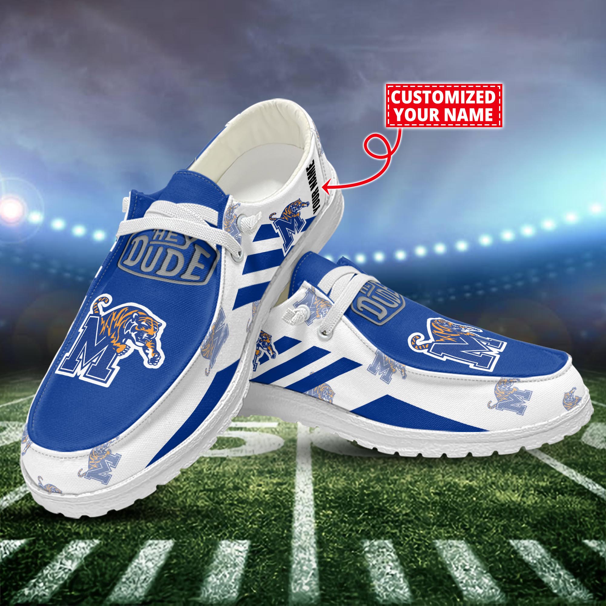 Memphis Tigers HD Canvas Loafer Shoes Custom 61064