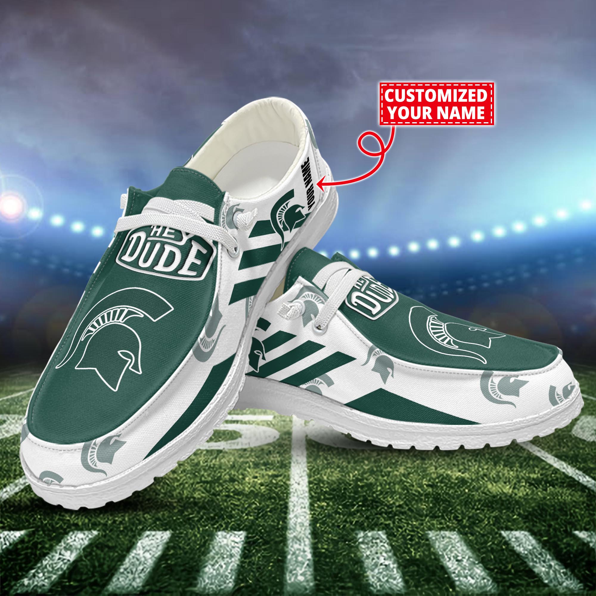 Michigan State Spartans HD Canvas Loafer Shoes Custom 61064