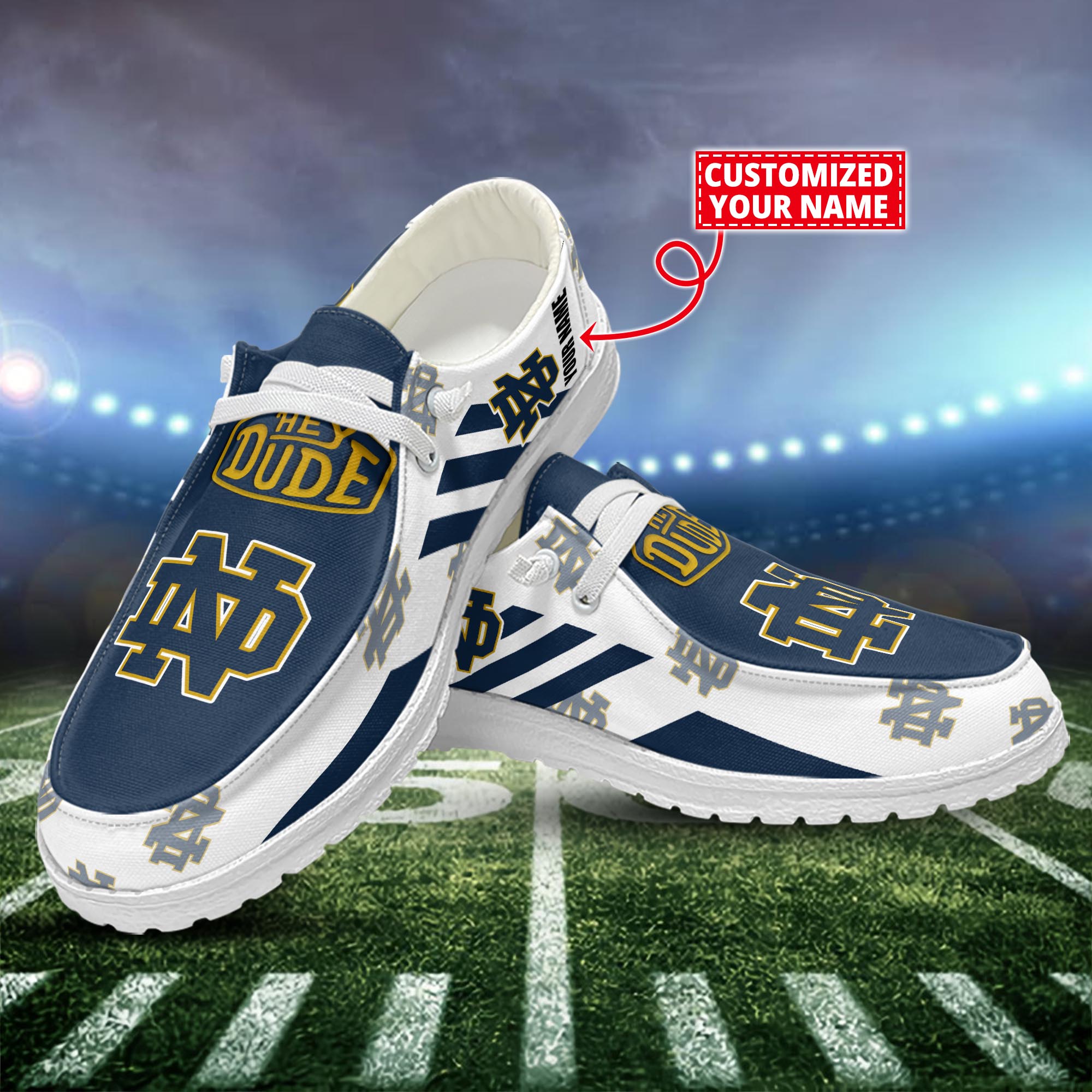 Notre Dame Fighting Irish HD Canvas Loafer Shoes Custom 61064