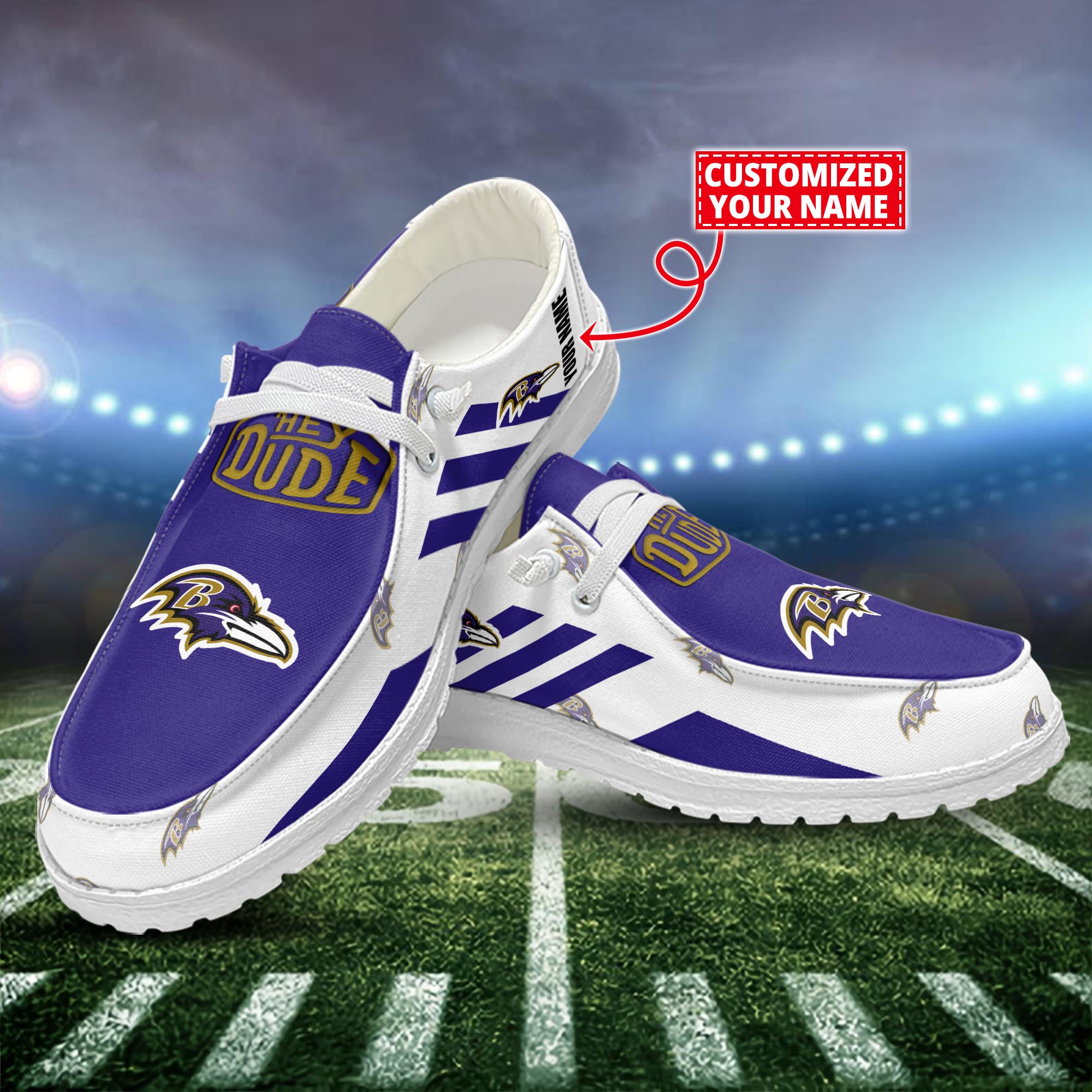 Baltimore Ravens HD Canvas Loafer Shoes Custom 61064