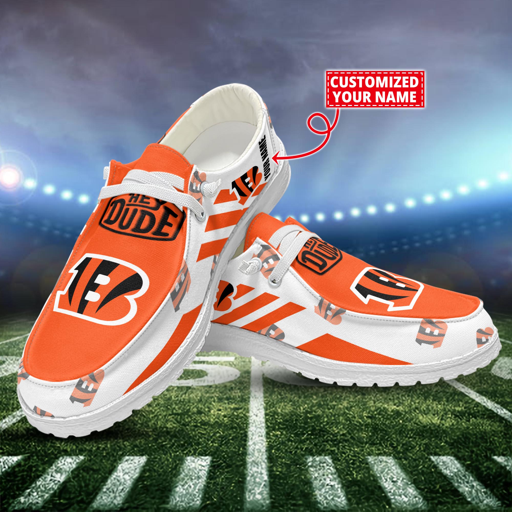 Cincinnati Bengals HD Canvas Loafer Shoes Custom 61064