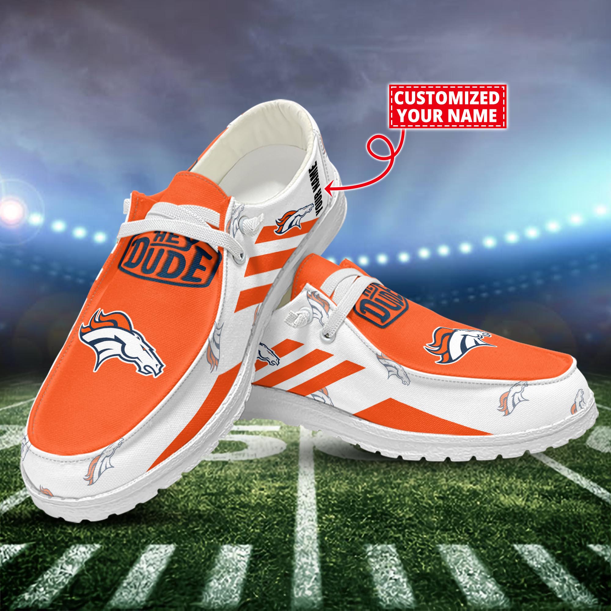 Denver Broncos HD Canvas Loafer Shoes Custom 61064