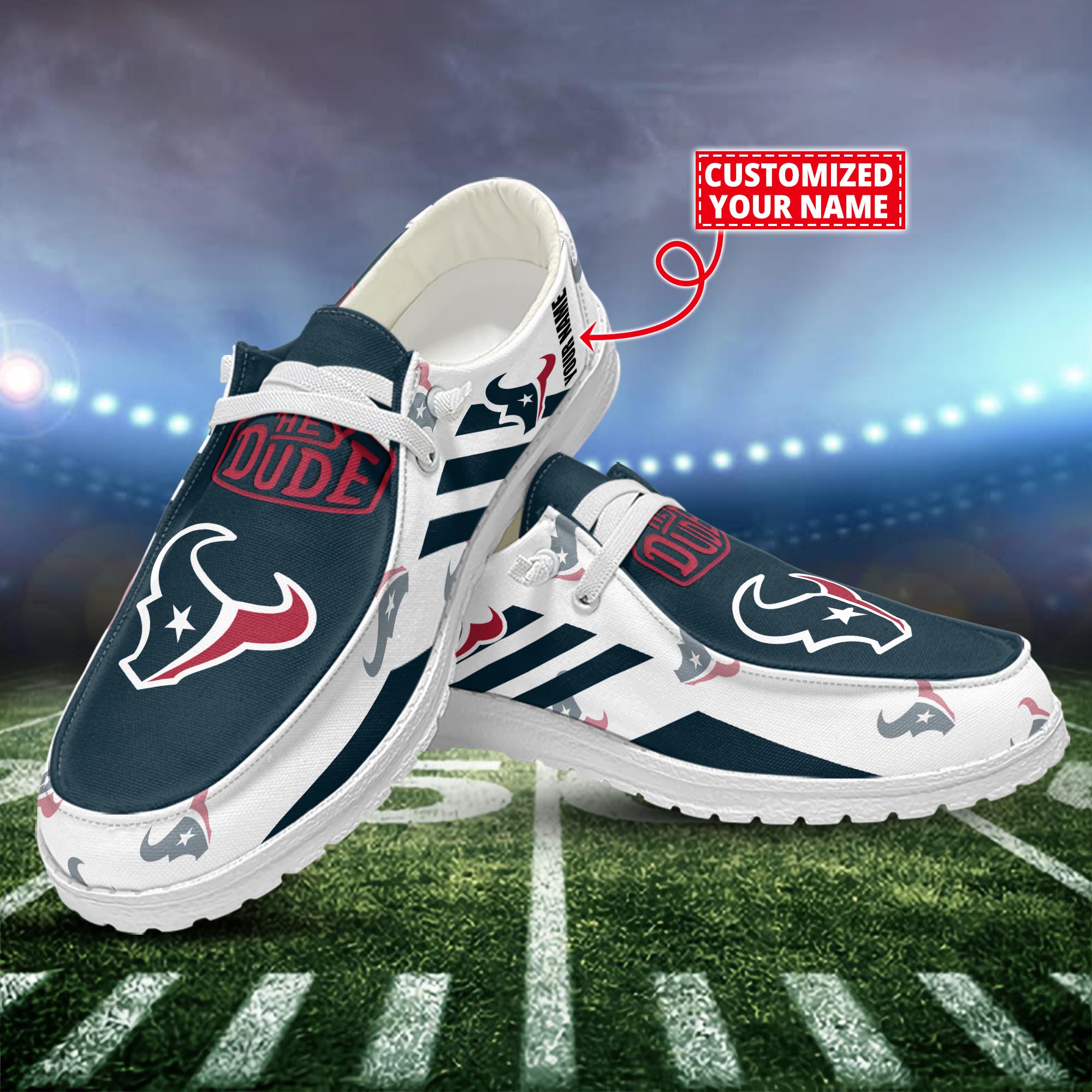 Houston Texans HD Canvas Loafer Shoes Custom 61064