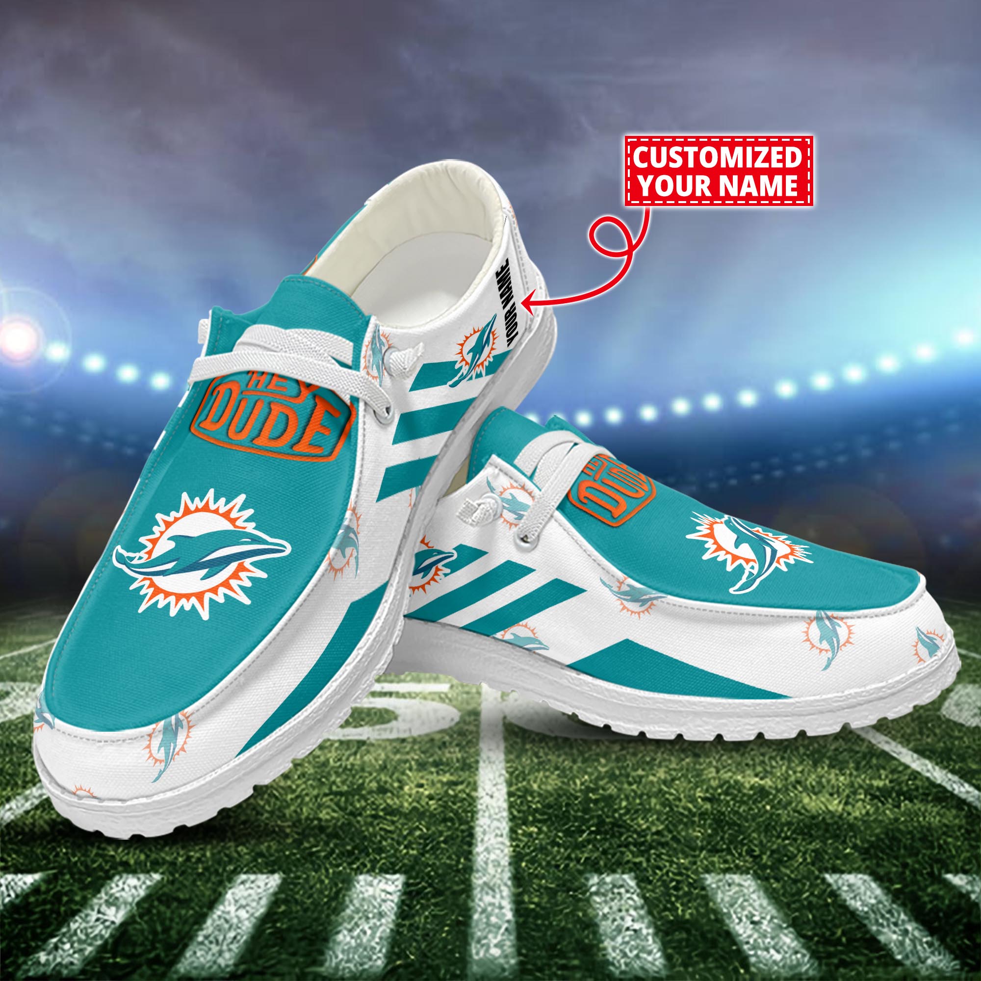 Miami Dolphins HD Canvas Loafer Shoes Custom 61064