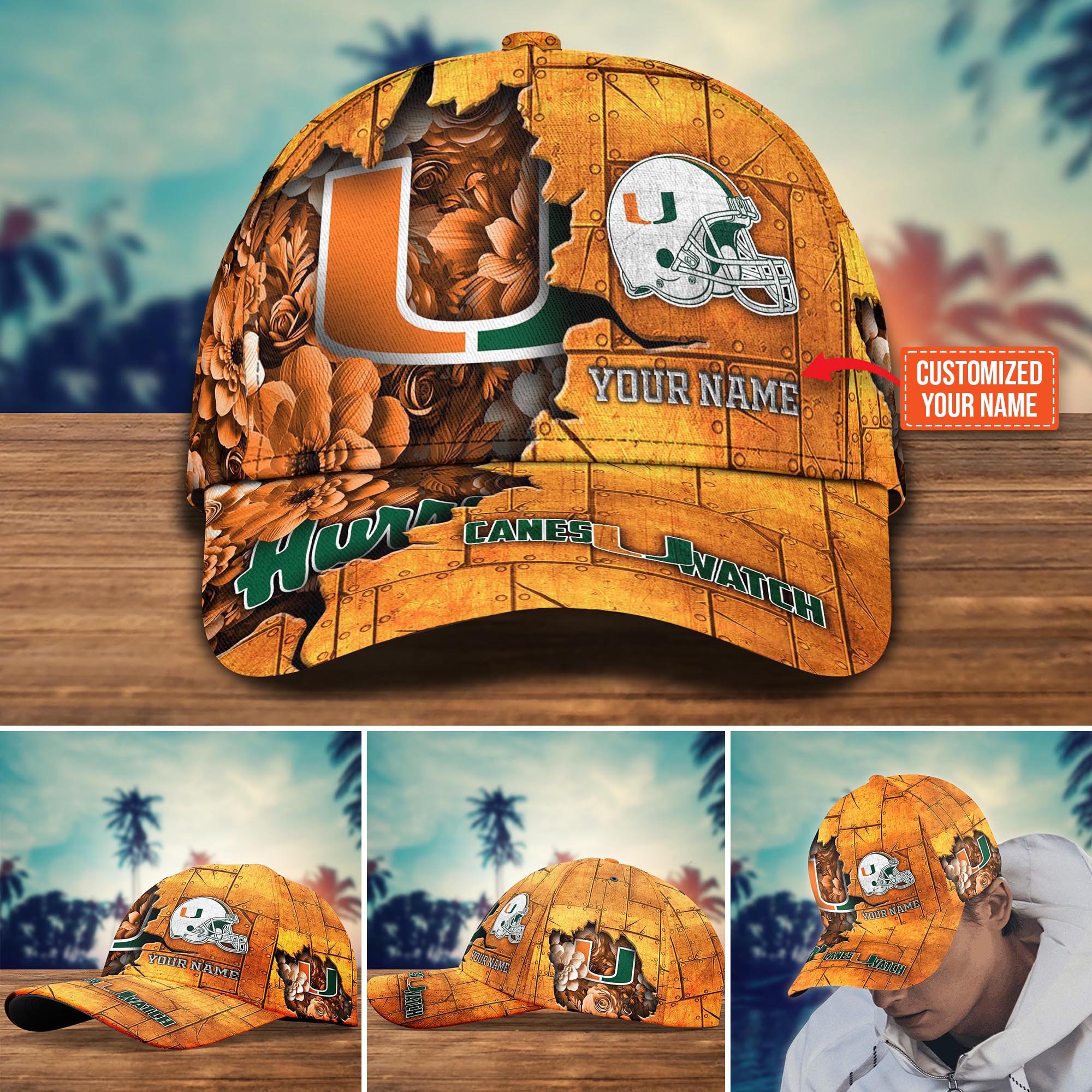 Miami Hurricanes Custom New Arrivals Trending Cap H51472