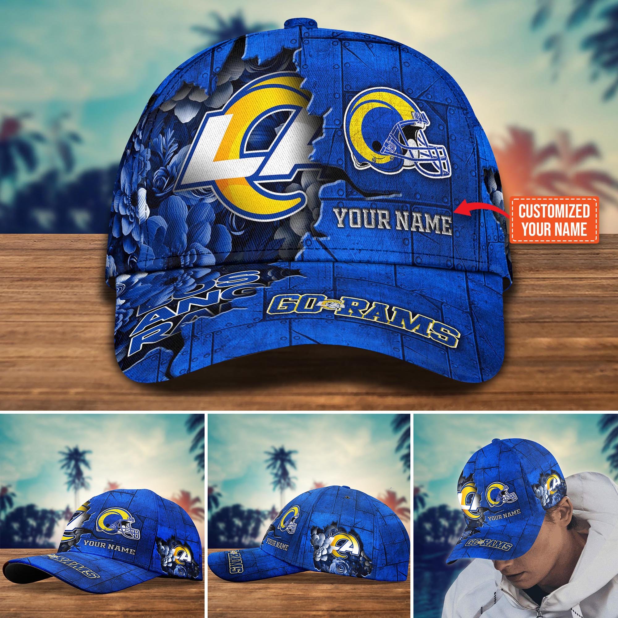 Los Angeles Rams Custom New Arrivals Trending Cap H51472