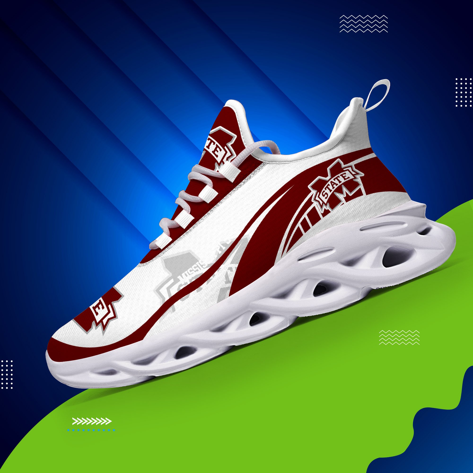 Mississippi State Bulldogs Sneakers Max Soul Trending New Arrivals T51190