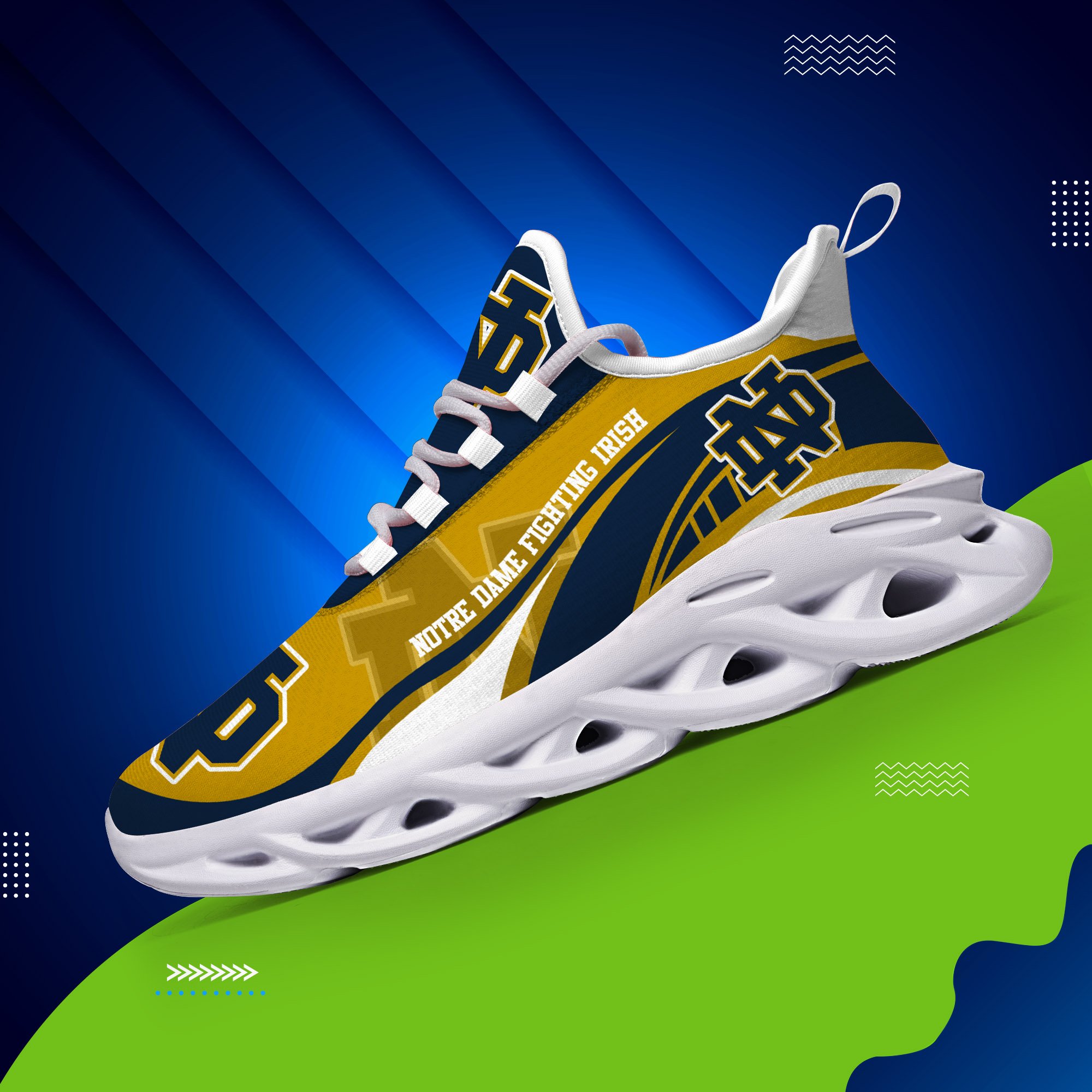 Notre Dame Fighting Irish Sneakers Max Soul Trending New Arrivals T51190