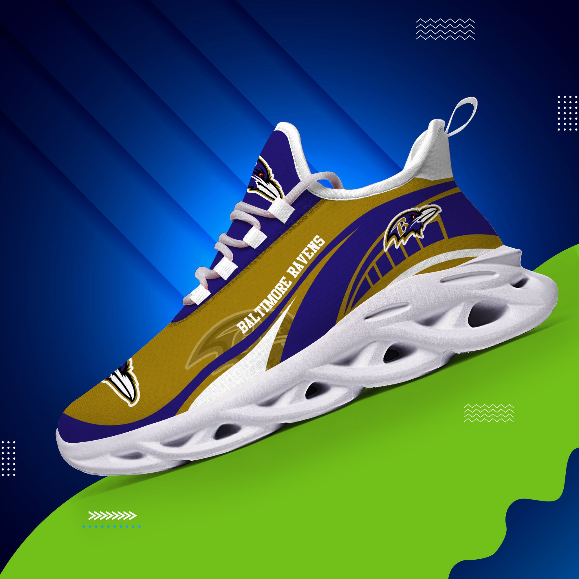 Baltimore Ravens Sneakers Max Soul Trending New Arrivals T51190