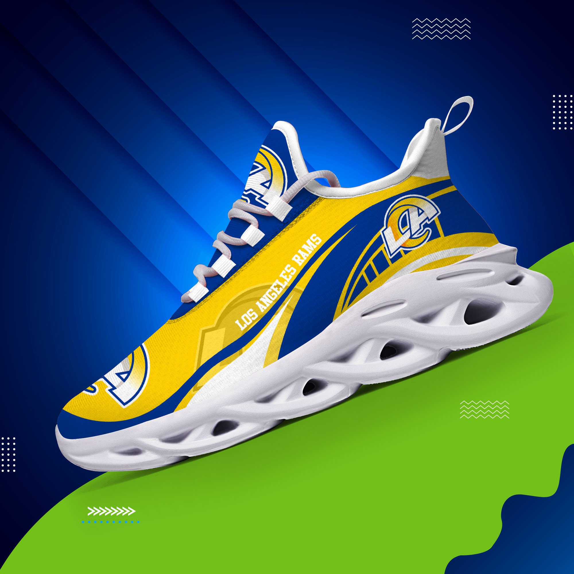 Los Angeles Rams Sneakers Max Soul Trending New Arrivals T51190